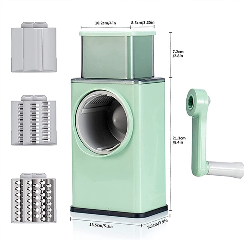 Stainless Steel Manual Rotary Cheese Grater - China Stainless Steel Cheese  Shredder and Cheese Cutter price